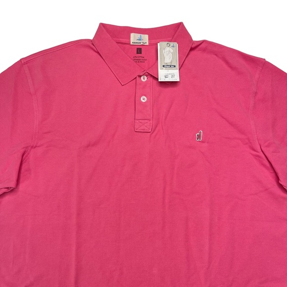 Johnnie-O Hangin Out Pink Cotton Blend Mens Polo Size Large - Picture 3 of 11